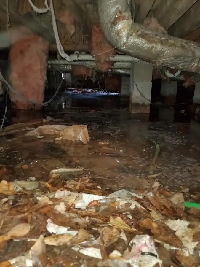 Crawl space flood assessment for Commercial Water Damage Restoration in North Middleton
