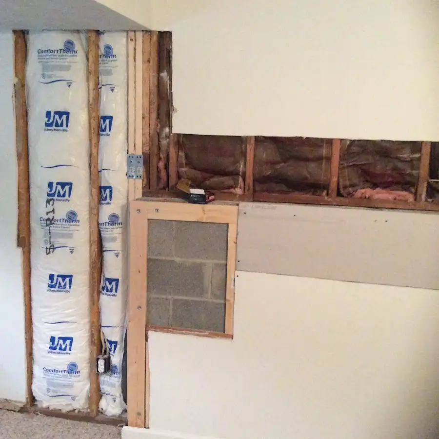 Wall insulation replacement during Structural Drying in North Middleton